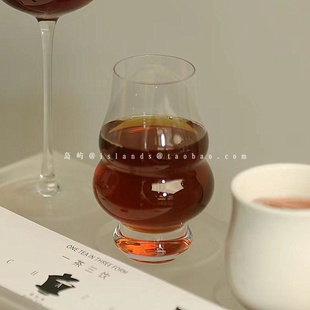 创意ins风透明玻璃葫芦形闻香杯威士忌酒杯烈酒杯高脚洋酒品茗杯
