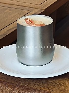 不锈钢蛋形杯啤酒杯大口杯子创意个性腰型威士忌酒杯冰美式咖啡杯