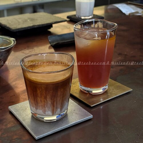 高颜值不规则玻璃杯小众设计感