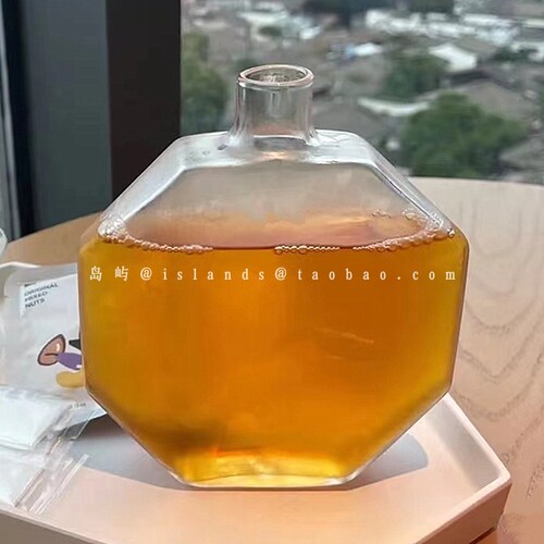 创意ins玻璃六菱角密封瓶