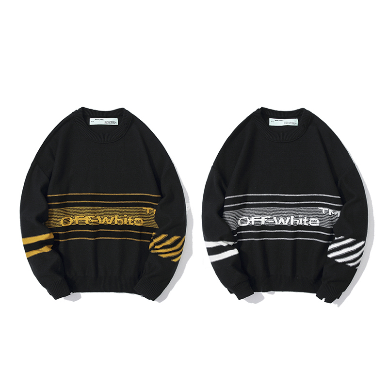 高品质off ow white19字母OW圆领针织衫套头毛衣外套男女秋冬款在类目 女装/女士精品, 毛衣中 - 来自Buy2taobao.com提供专业的淘宝代购服务