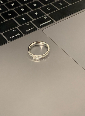 像星星一样亮晶晶!戒指越素越好看中性风情侣款气质不掉色满钻戒