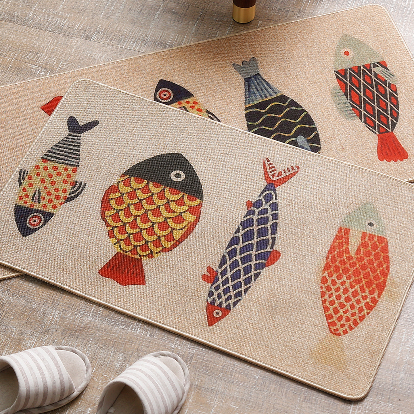 棉麻入户门专用地垫室内亚麻玄关地毯厨房免洗脚垫卫生间吸水防滑,居家布艺,入户地垫,淘宝优惠券,粉丝福利购,淘宝优惠卷