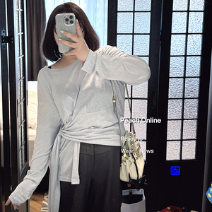 小珠桃子大码女装夏高级设计感宽松显瘦防晒衫长袖T恤上衣200斤