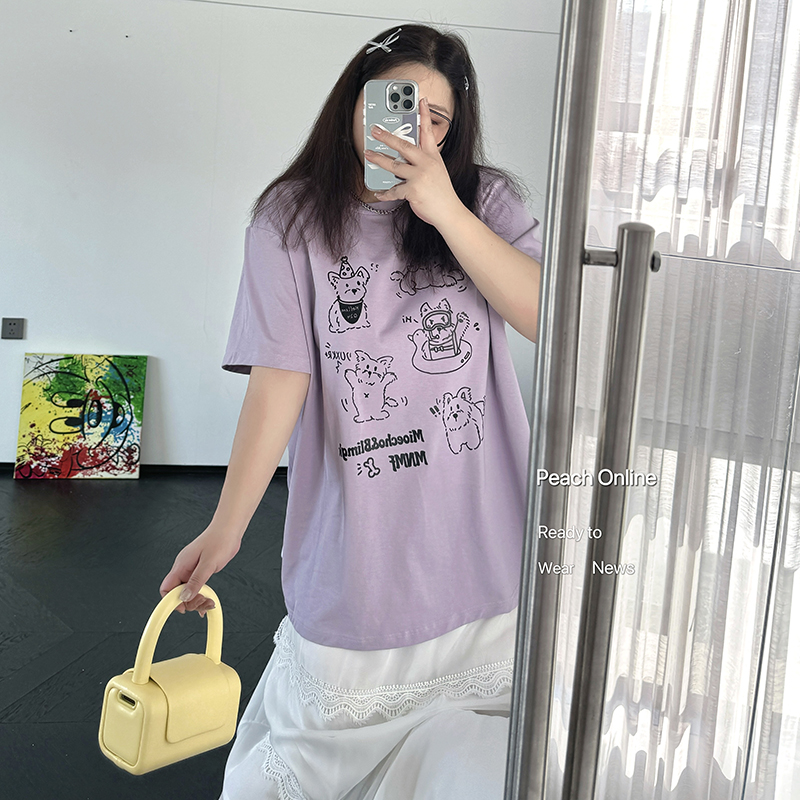 胖mm潮牌长袖慵懒风chic港味上衣