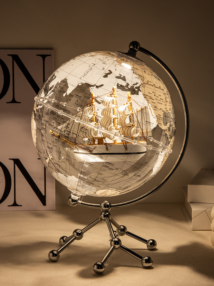 빛 가벼운 럭셔리 고급 거실 TV 캐비닛 사무실 크리스마스 선물로 업그레이드 된 항해 지구 장식품