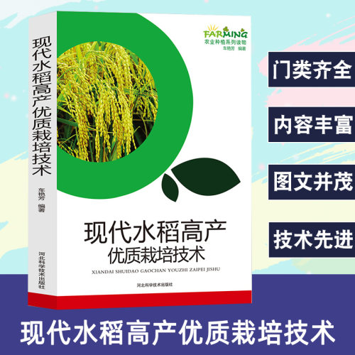 现代水稻高产优质栽培技术农业种植系列读物农业种植技术大全书水稻种植水稻种植基础知识育秧田间管理生产选育病虫害、杂草防治