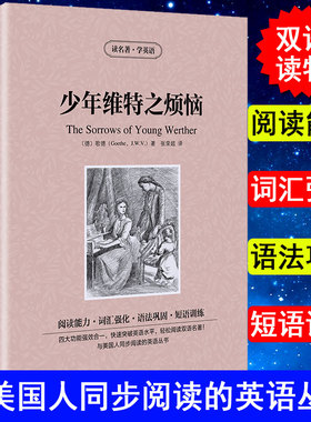 正版 少年维特之烦恼 The sorrows of young werther 英文版+中文版 中英文小说双语英汉互译对照图书 世界名著原著原版