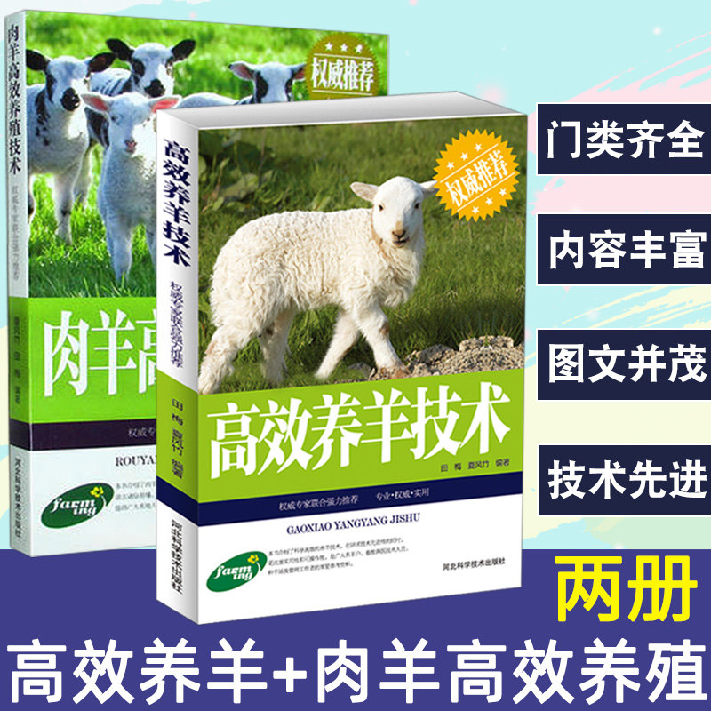 2册养羊技术书籍 大全高效养羊技术肉羊科学生态饲养管理羊病快速鉴别诊断综合治疗全书饲料配方大全动物医学波尔山羊养殖技术圈养