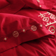 婚庆红色四件套全棉100S纯棉刺绣花边结婚被套床单床笠 简约新中式