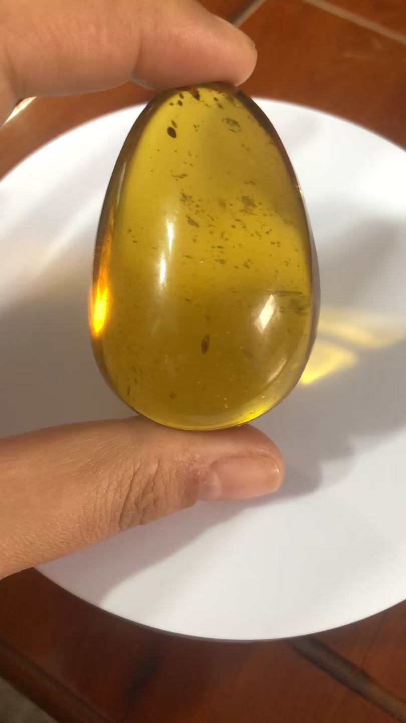 莓莓珠宝天然缅甸琥珀水滴吊坠