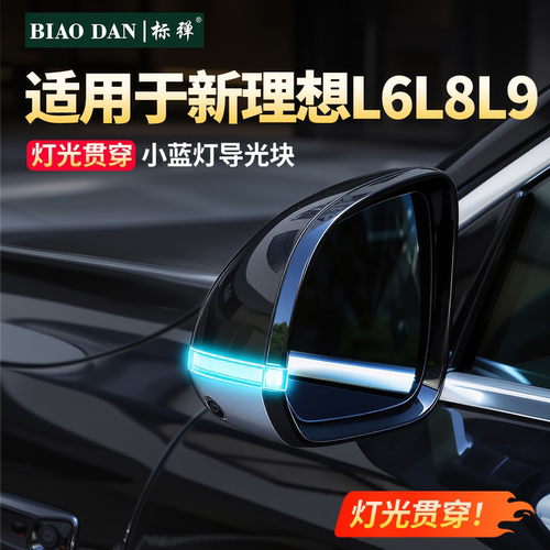 理想L6L8L9后视镜小蓝灯导光块!