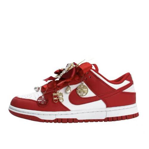【定制球鞋】 Nike Dunk 板鞋 平跟系带防滑耐磨做旧高街简约百搭