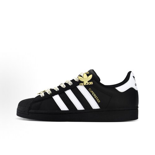 【定制球鞋】adidas originals Superstar金夕阳黑贝壳头低帮板鞋