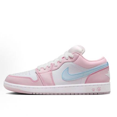 【定制球鞋】Jordan Air Jordan 1 粉猫爪 甜妹 多巴胺 耐磨 低帮