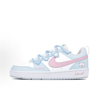 【定制球鞋】Nike Court Borough约会小熊少女低帮 板鞋DV5456