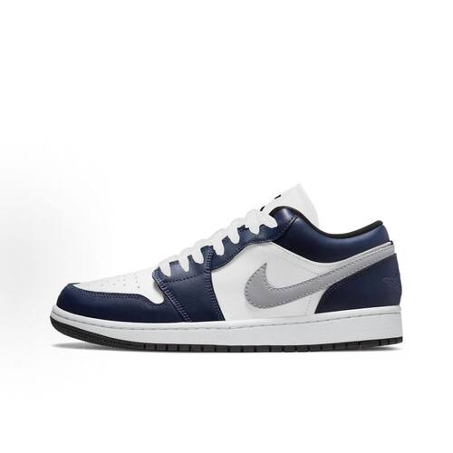 【定制球鞋】Air Jordan 1 午夜海军 百搭耐磨防滑低帮复古篮球鞋