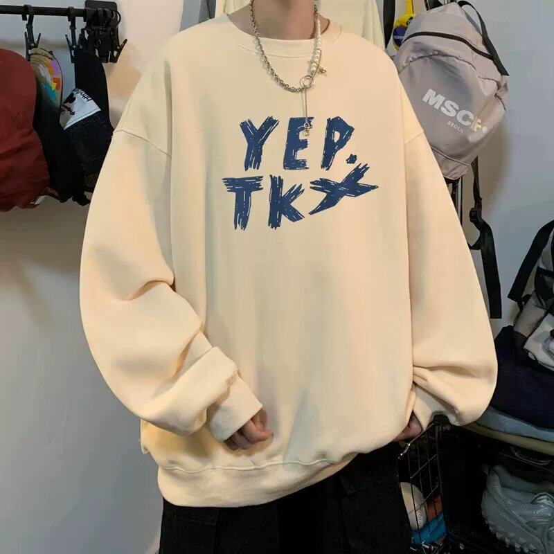 圆领卫衣男生春秋款潮牌2025新款宽松青少年休闲外套上衣Y195P37,男装卫衣,星座208-1