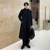 男秋冬长款妮子大衣韩系男风衣西装外套男大衣Y139P135加棉P145，男装西服套装，星座208-1