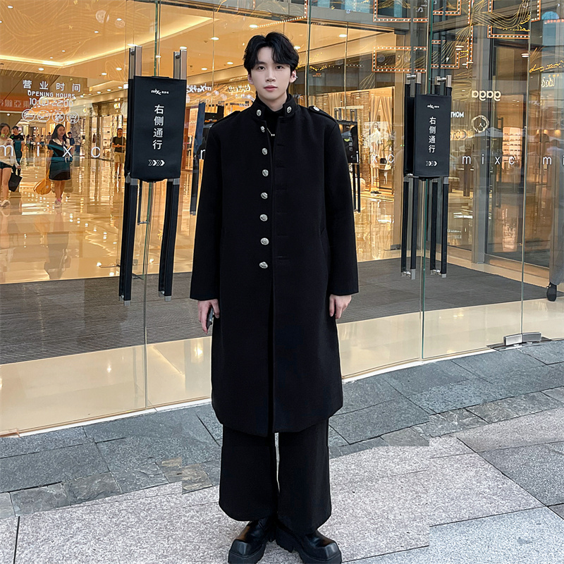 男士秋冬毛呢大衣长款男风衣加厚风衣外套宽松妮子大衣Y151P155，男装风衣，星座208-1
