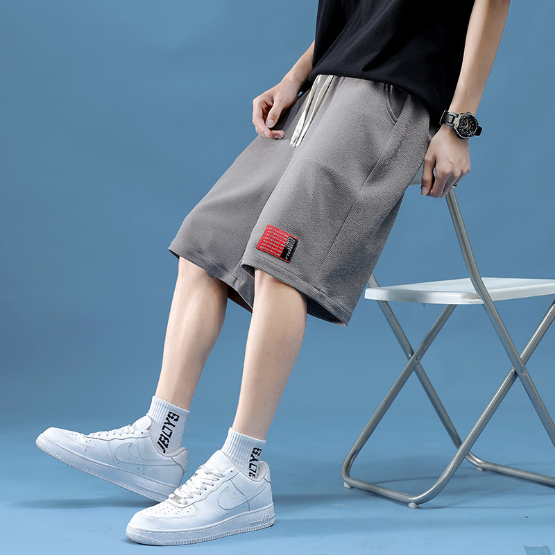 中性宽松五分裤女休闲中裤男女同款宽松短裤青少年运动裤K15P25，男装牛仔裤，星座208-1