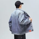 工装外套男士春秋季新款时尚潮流男生潮牌休闲夹克牛仔上衣G10P55，男装工装外套，星座208-1