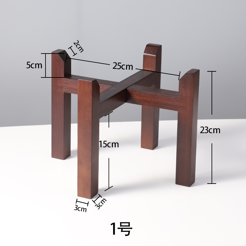 园艺盆景架实木木架水缸酒坛多用置物架茶叶罐底座花盆底座