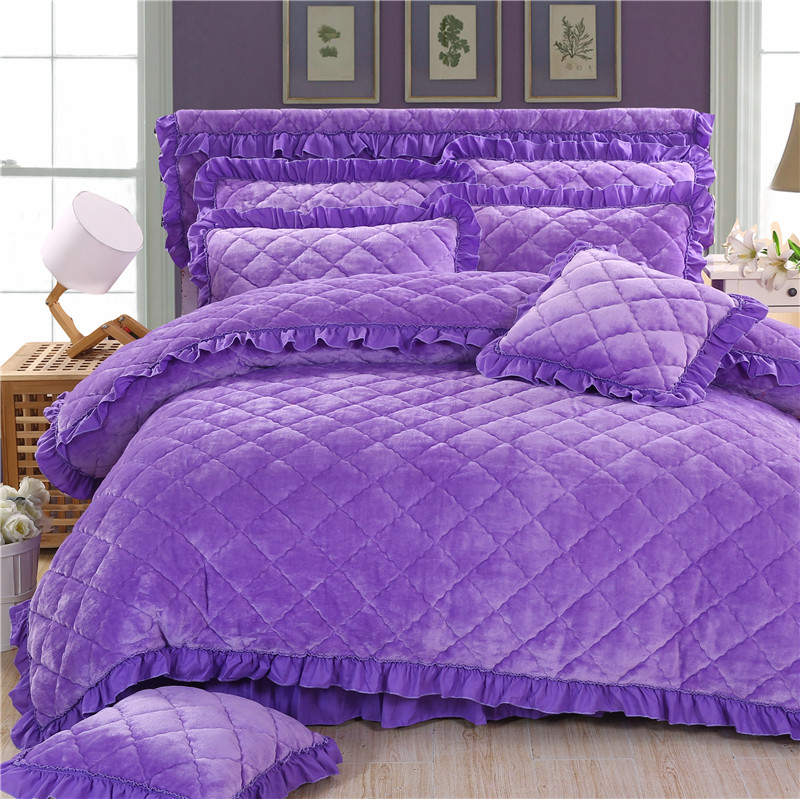 歐式法萊絨夾棉被套法蘭絨珊瑚絨