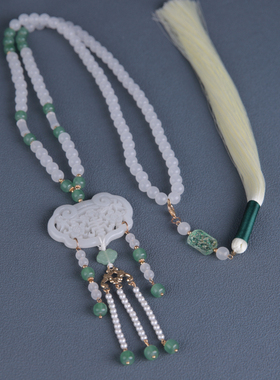 古风清新绿色璎珞背云长璎珞