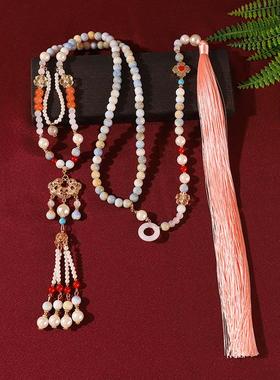 国潮汉服古风长背云璎珞项链