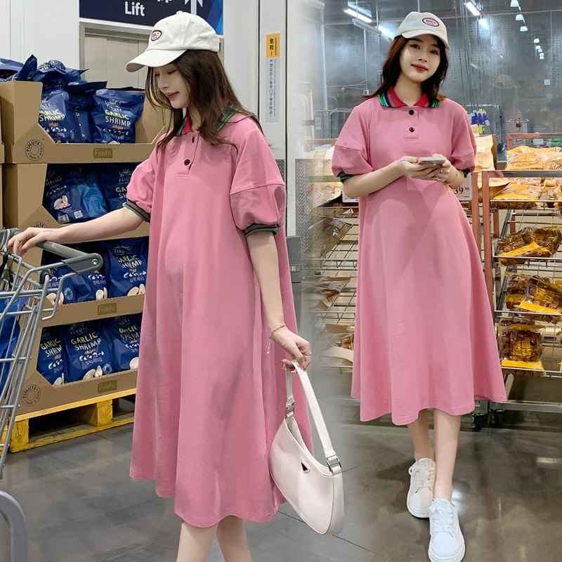 哺乳夏装2023时尚大码外出喂奶衣辣妈款夏季甜美女连衣裙中长款潮
