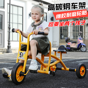 幼儿园3 包邮 8岁三轮车幼教骑行童车脚踏双人互动宝宝小孩玩具车