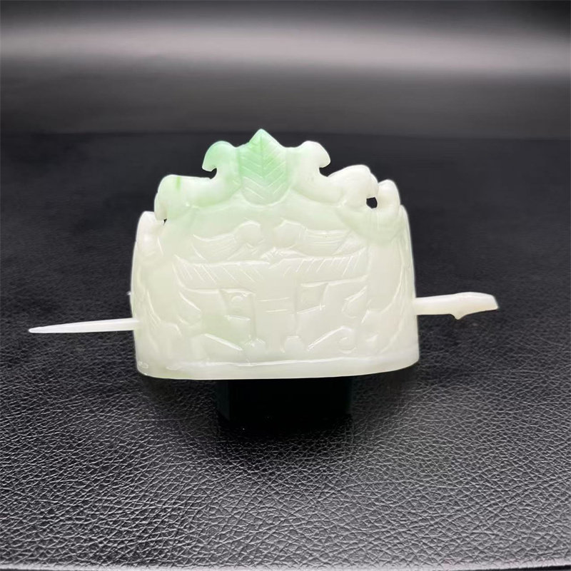 仿玉兽面发冠发饰头饰短剧饰品