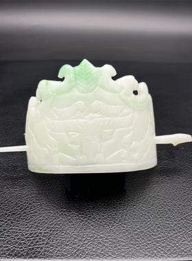 仿玉兽面发冠发饰头饰短剧饰品
