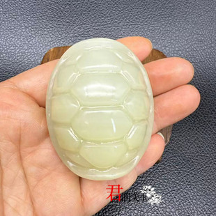 阿富汗玉龟甲吊坠挂件龟背富甲天下玉佩玉坠茶桌茶宠饰品把件摆件