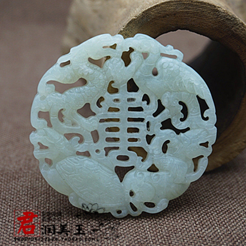 岫玉镂空仿古玉佩四大神兽吊坠挂件青龙白虎朱雀玄武古风汉服腰佩