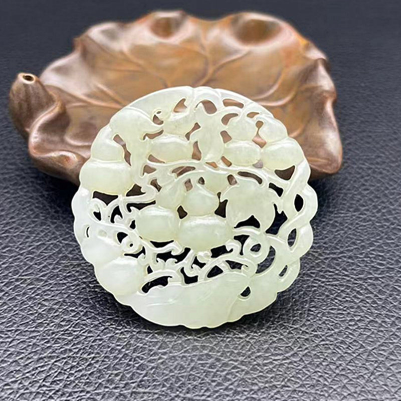 和田玉福禄寿吊坠挂件仿古明清辽金工艺葫芦多福多禄玉佩玉坠颈饰