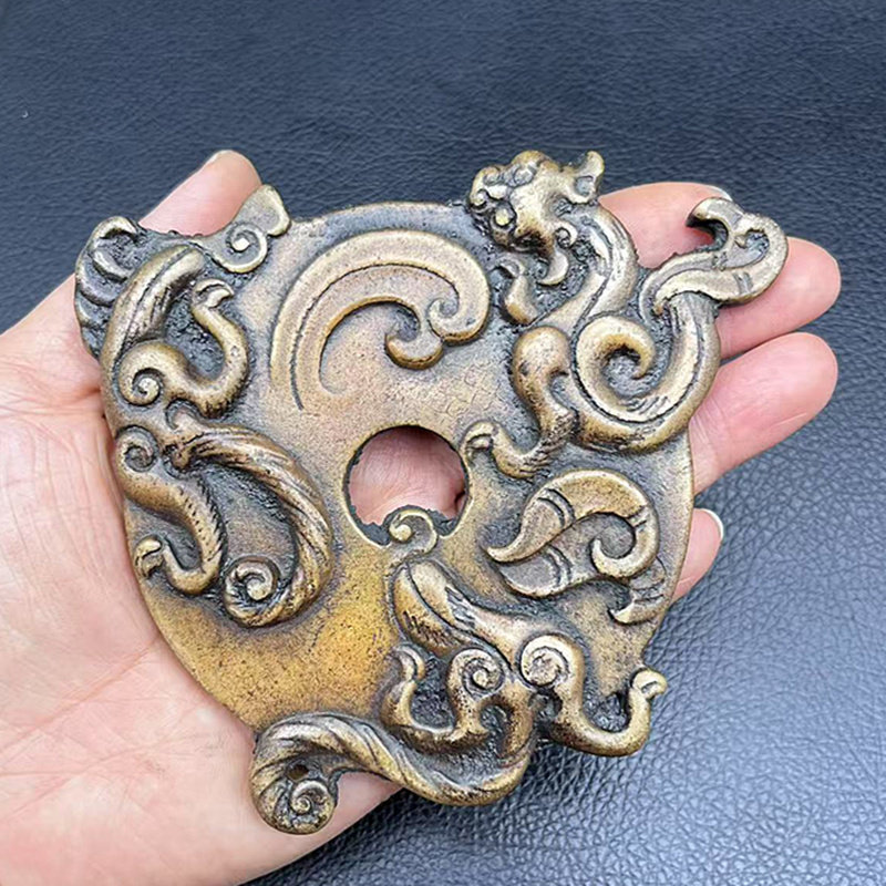 岫玉龙凤玉璧玉佩短剧影视饰品