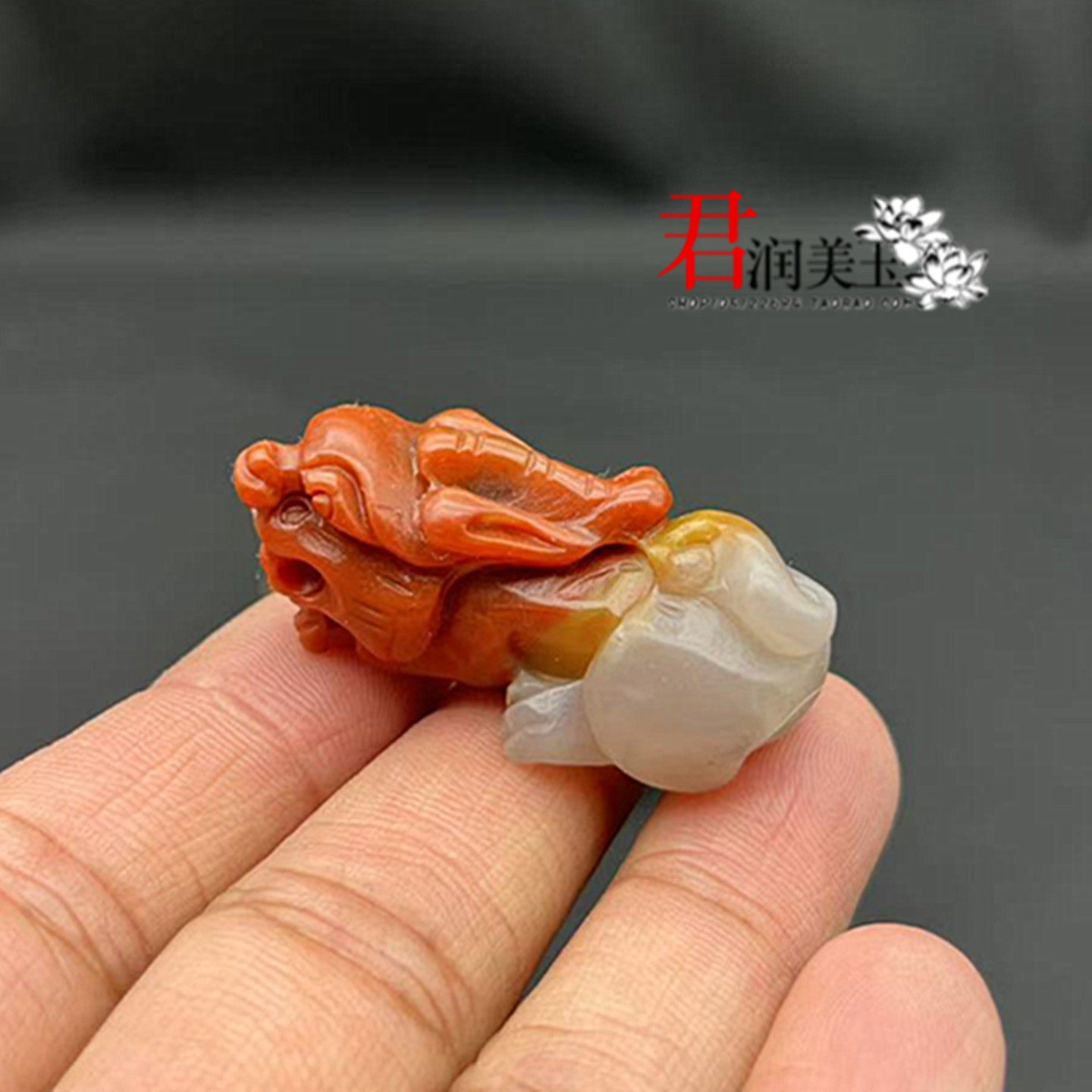 戈壁彩玉貔貅吊坠挂件男女款玉佩