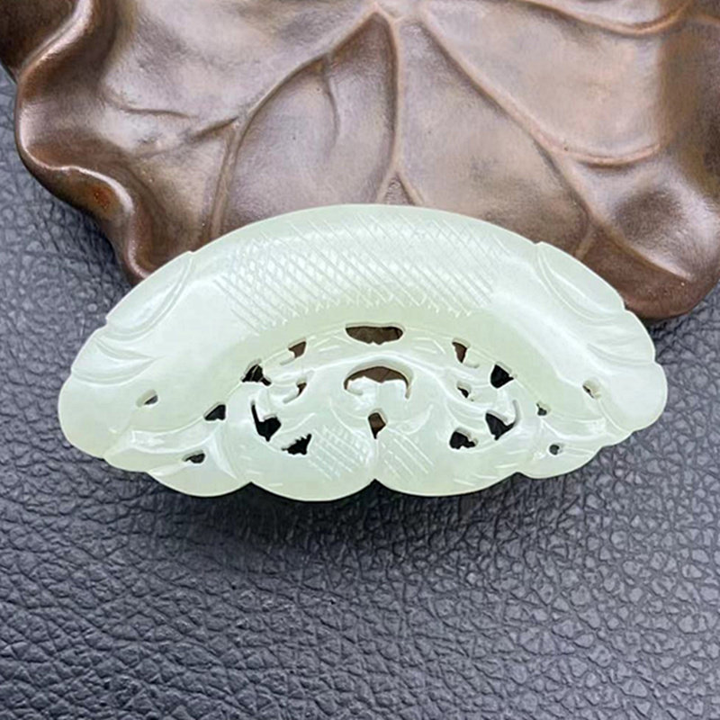 青白玉玉璜吊坠挂件玉佩玉坠腰佩