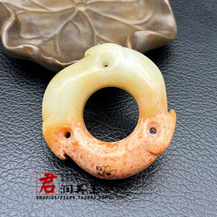 岫玉璇玑吊坠挂件仿古雕刻时来运转玉佩玉坠汉服腰佩短剧影视挂饰