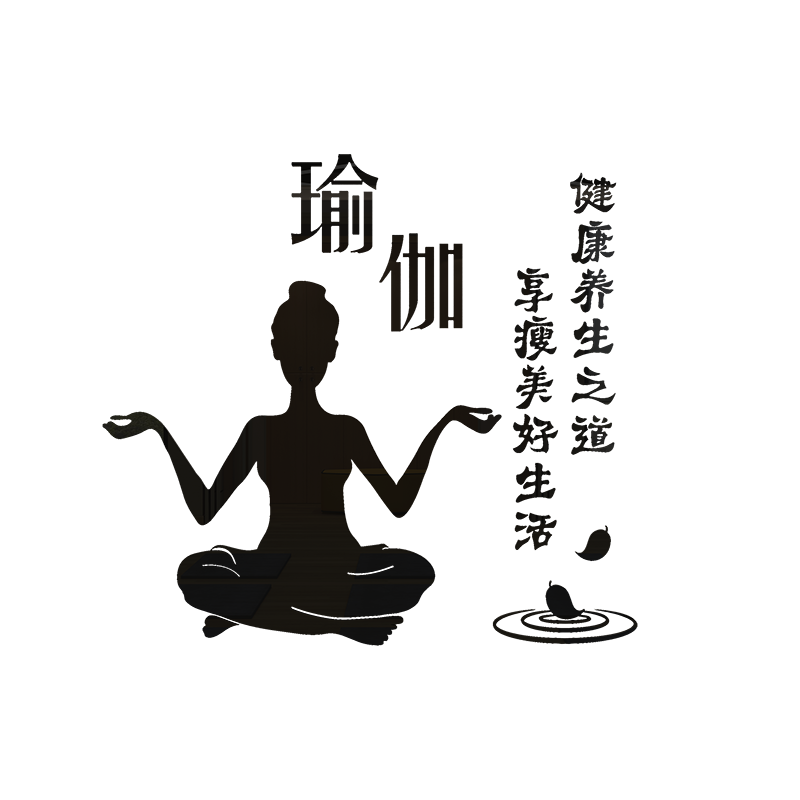 健身房养生舞蹈教室亚克力墙贴画