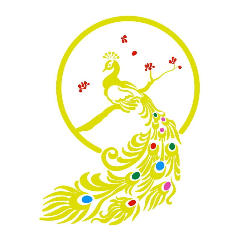 沙发孔雀亚克力客厅玄关墙贴画