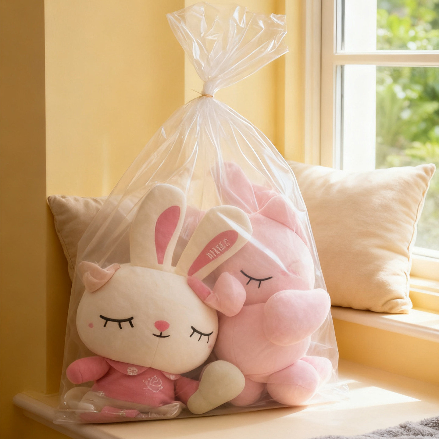 大号透明防尘毛绒玩具收纳袋