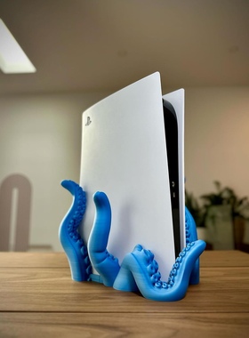 Ps5 Silm主机支架章鱼触手主题支架3d打印桌面摆件创意支架