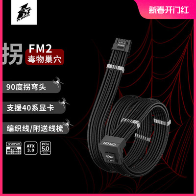 席玩家FM2模组线ATX3.0电脑电源PCIE5.0定制线彩色40807090黑色