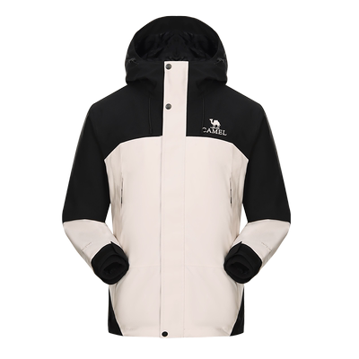 骆驼可拆卸三合一男士冲锋衣