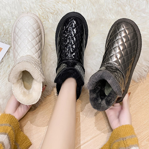 加绒加厚雪地靴女棉靴棉鞋短靴