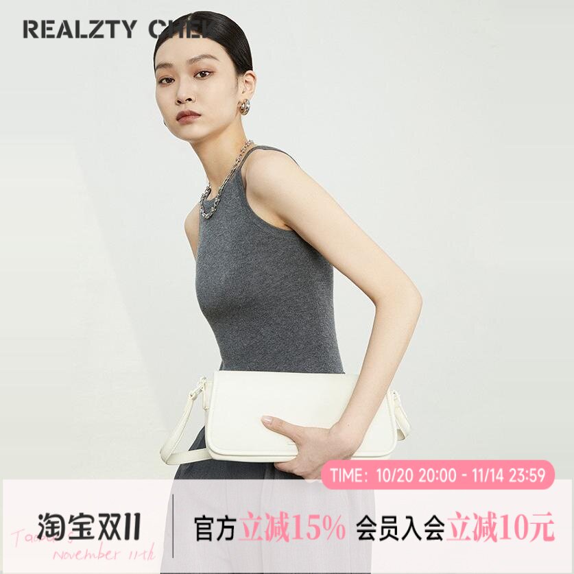 小晖诱货秋冬时尚保暖羊织道灵感背心辣妹纯欲圆领无袖T恤
