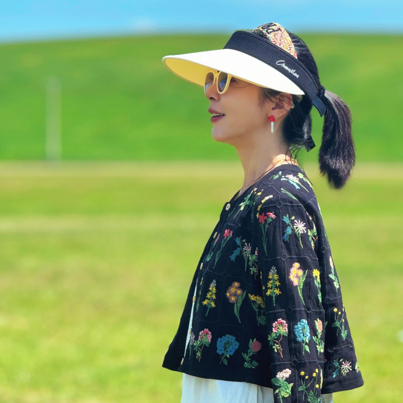 小晖诱货REALZTY CHEK法式小香风中式外套圆新衬衫刺绣开衫外搭女